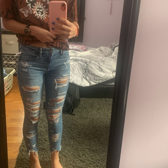 womens american eagle skinny jeans - Picture 3 of 5